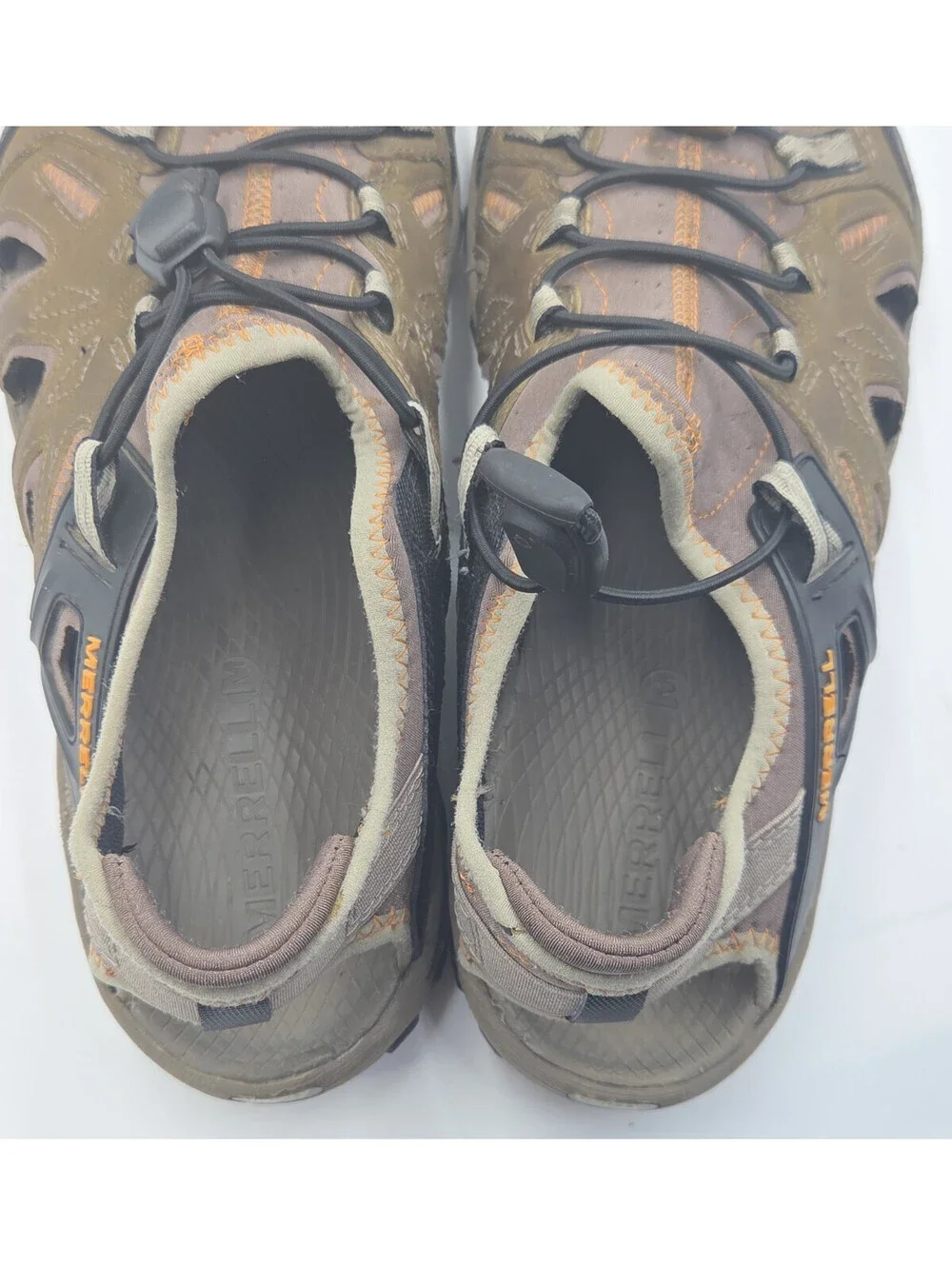 Merrell All Out Blaze Sieve Mens 10.5 Hiking Water Sandals Vibram Brown